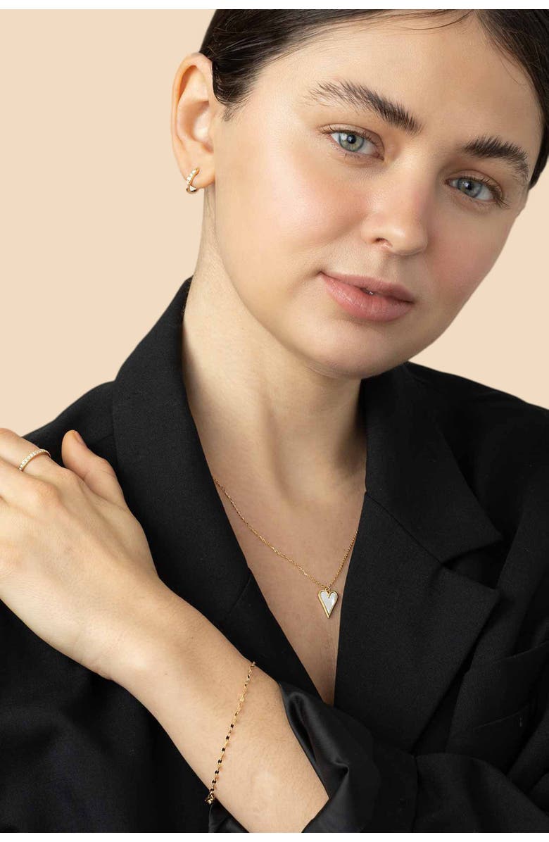 Oradina 14K Yellow Gold Pure Heart Pendant Necklace, Alternate, color, Yellow Gold