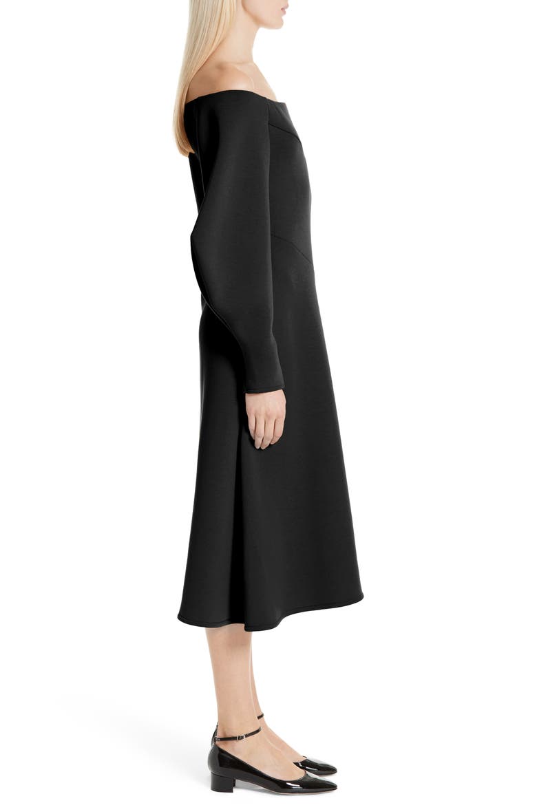 Off the Shoulder Dress, Alternate, color, BLACK