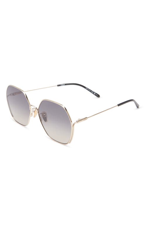 Chloé 59mm Rectangular Gradient Sunglasses In Purple