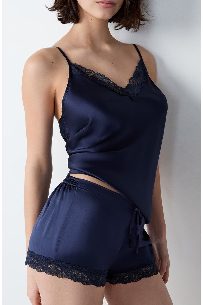Milky Silk Camisole, Alternate, color, BLUE