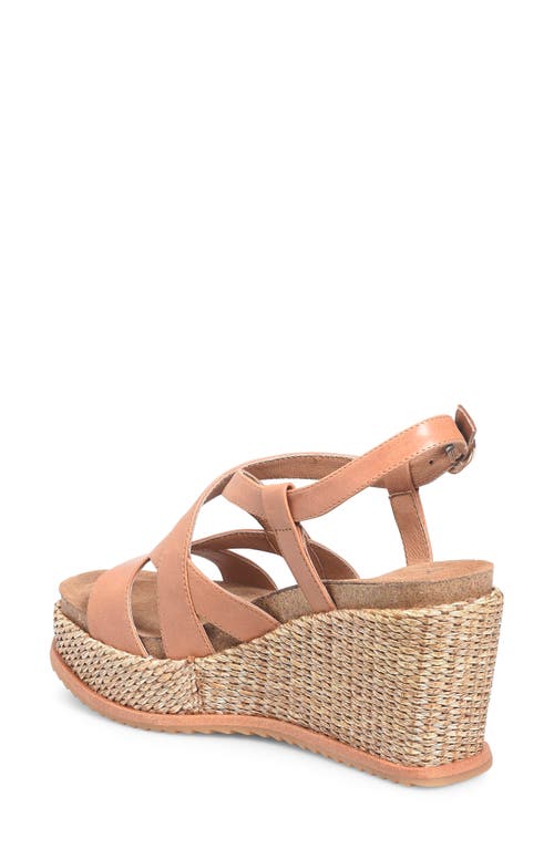 Söfft Devyn Slingback Espadrille Platform Wedge Sandal In Luggage
