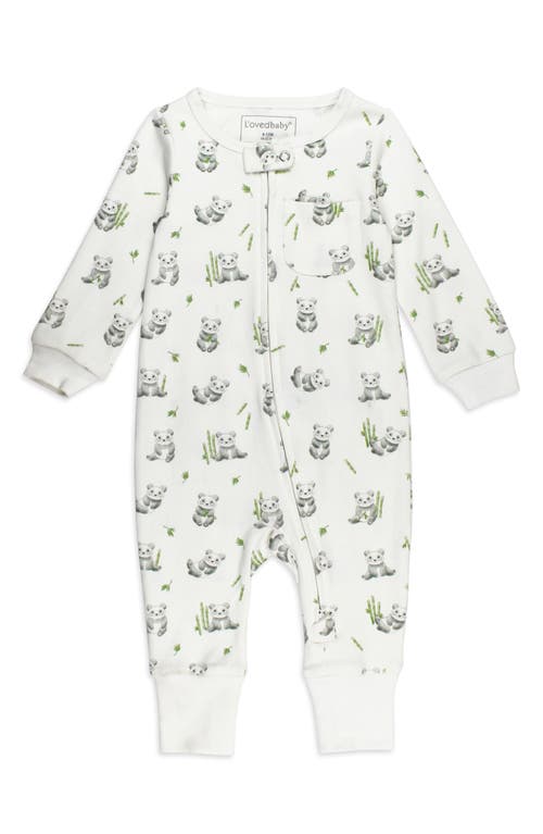 Shop L'ovedbaby Organic Cotton Romper In Baby Panda