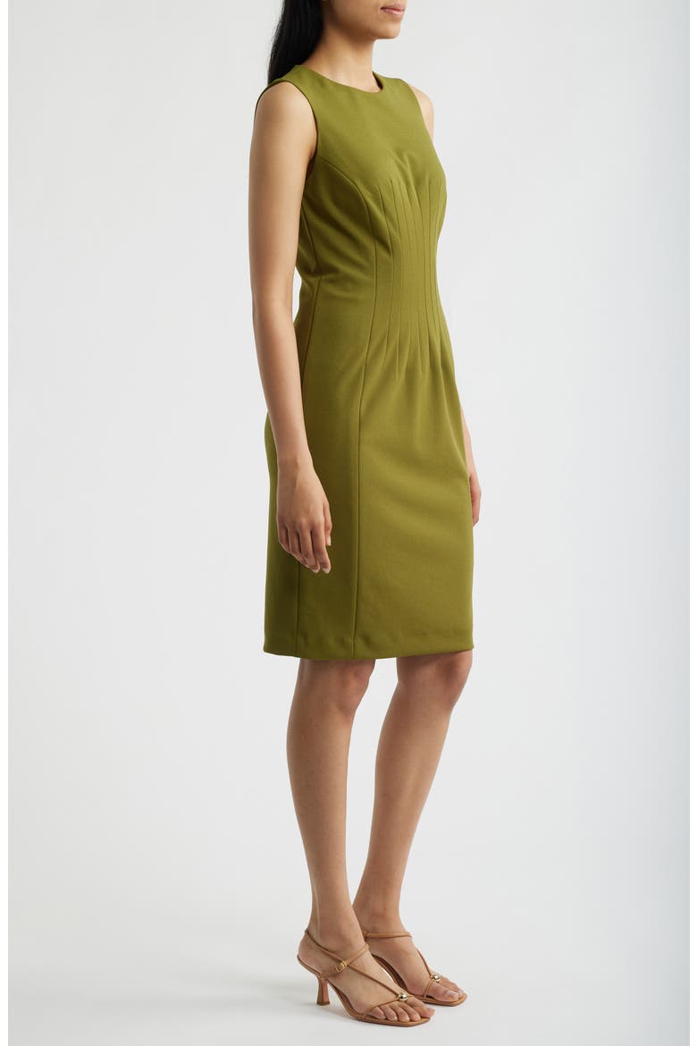 Jewel Neck Sheath Dress, Alternate, color, IVY