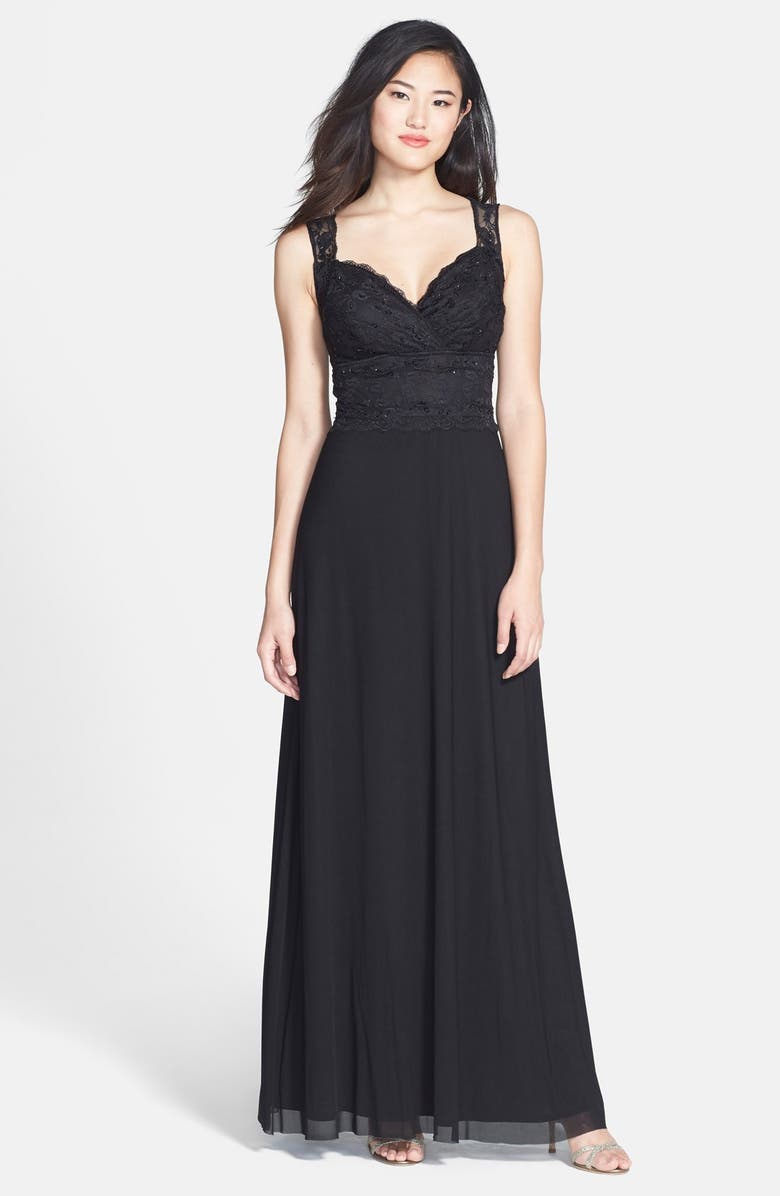 Marina Embellished Lace Bodice Gown with Bolero, Alternate, color, 