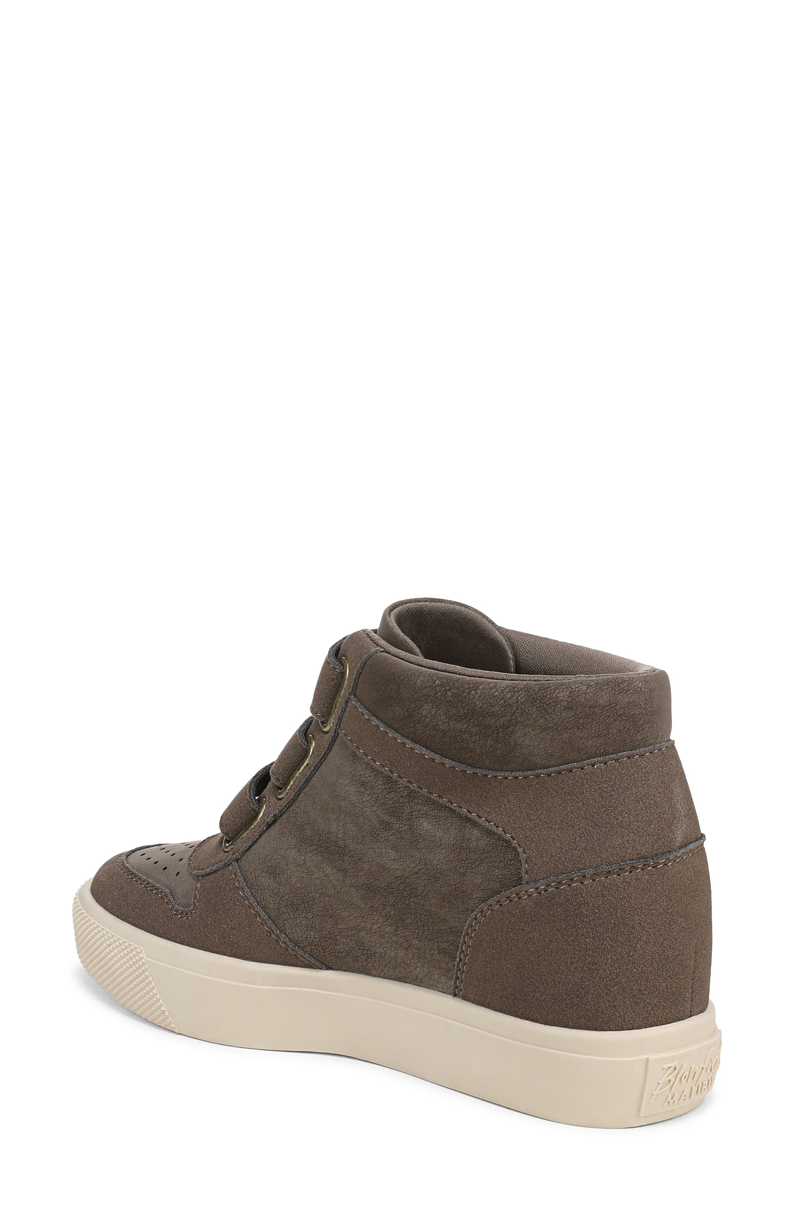 Zest Wedge Sneaker, Alternate, color, WOODSMOKE FAUX SUEDE