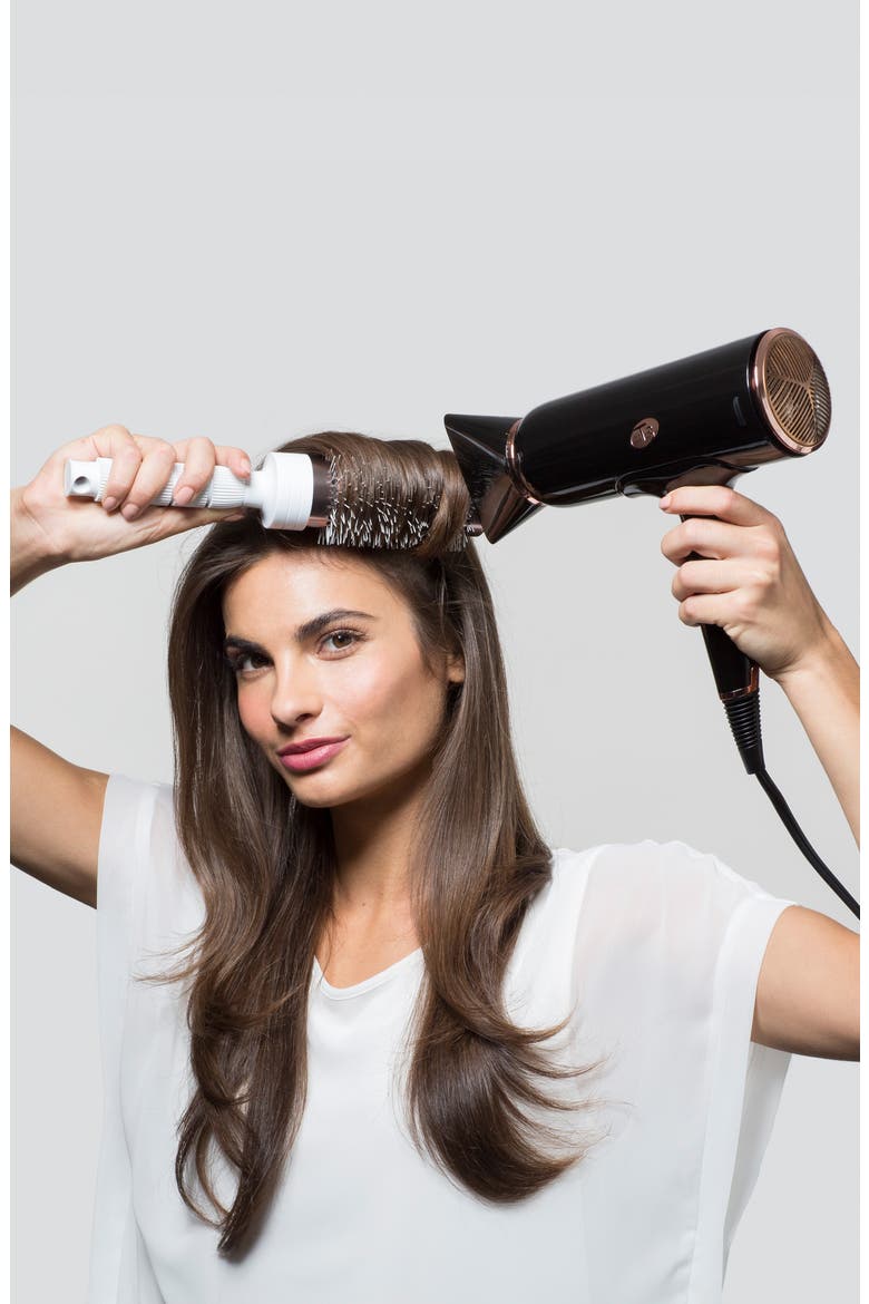 Cura Luxe Professional Ionic Hair Dryer with Auto Pause Sensor, Alternate, color, BLACK/ ROSE GOLD