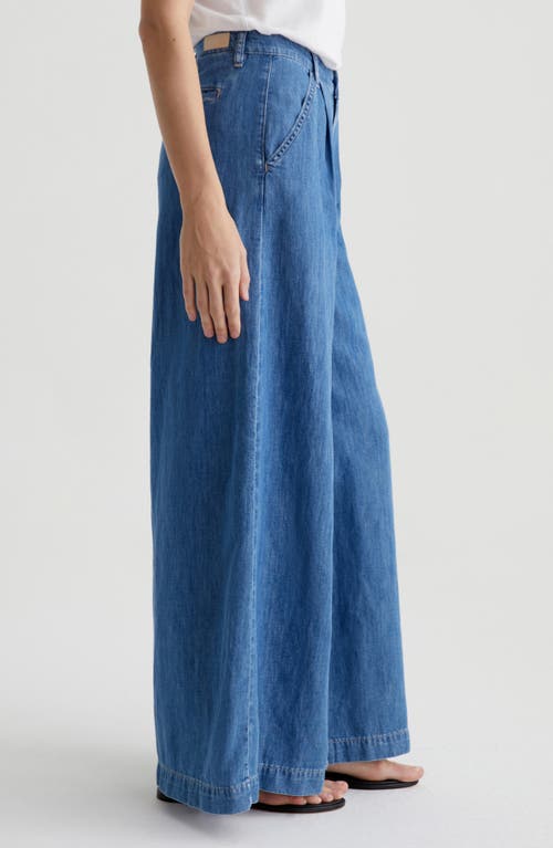 Ag Melinda Pleated Wide Leg Jeans In Catalina