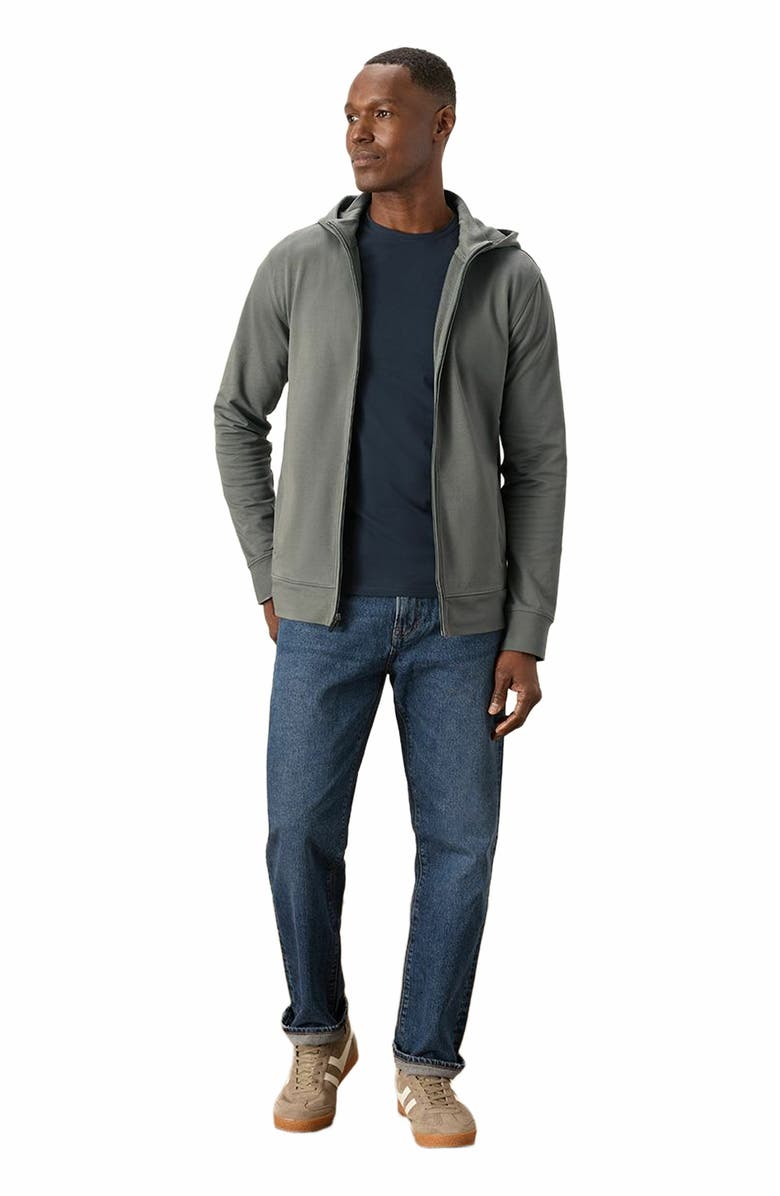Pact Organic Cotton Stash French Terry Zip Hoodie, Main, color, Castor Grey