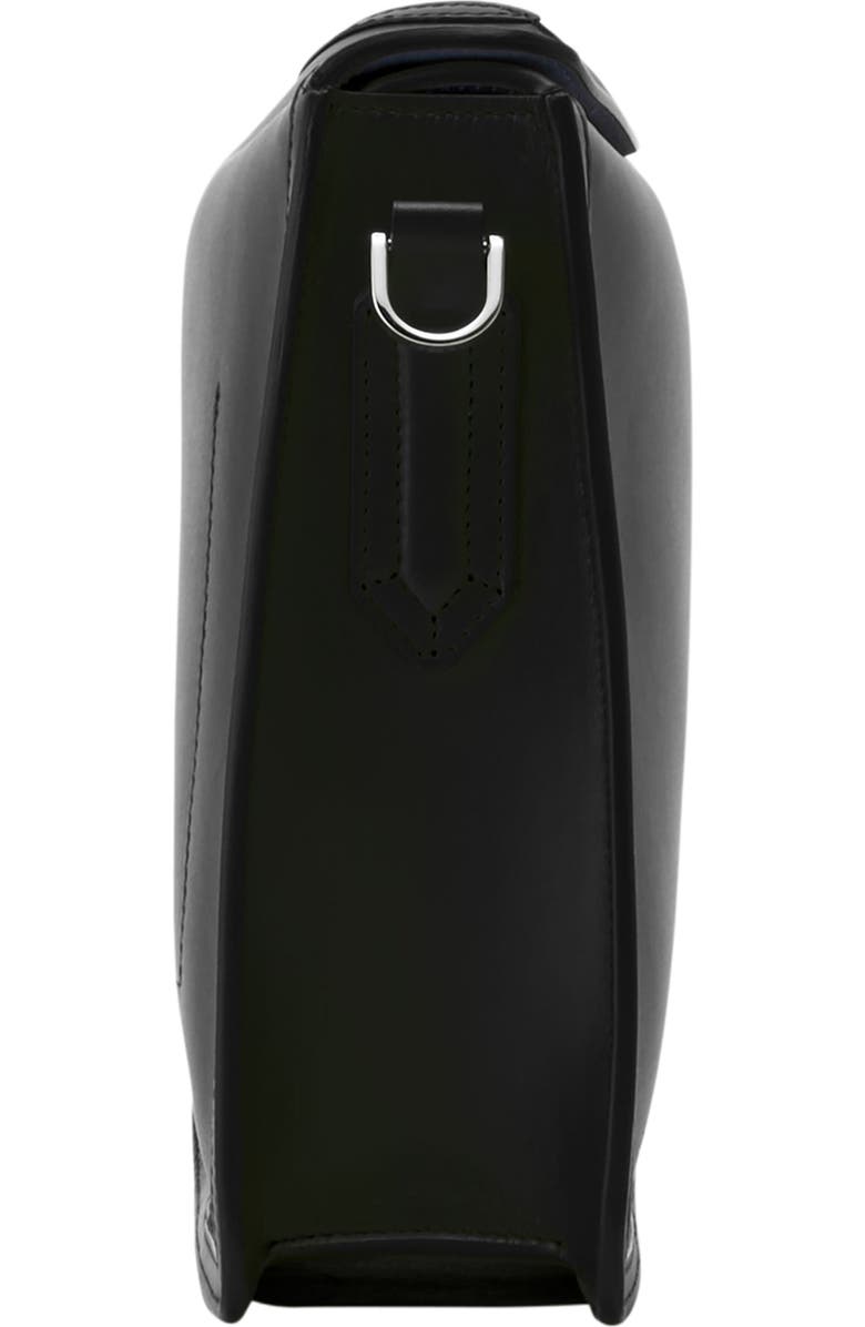 Lanvin Compagnon Asymmetrical Leather Clutch Bag, Alternate, color, Black