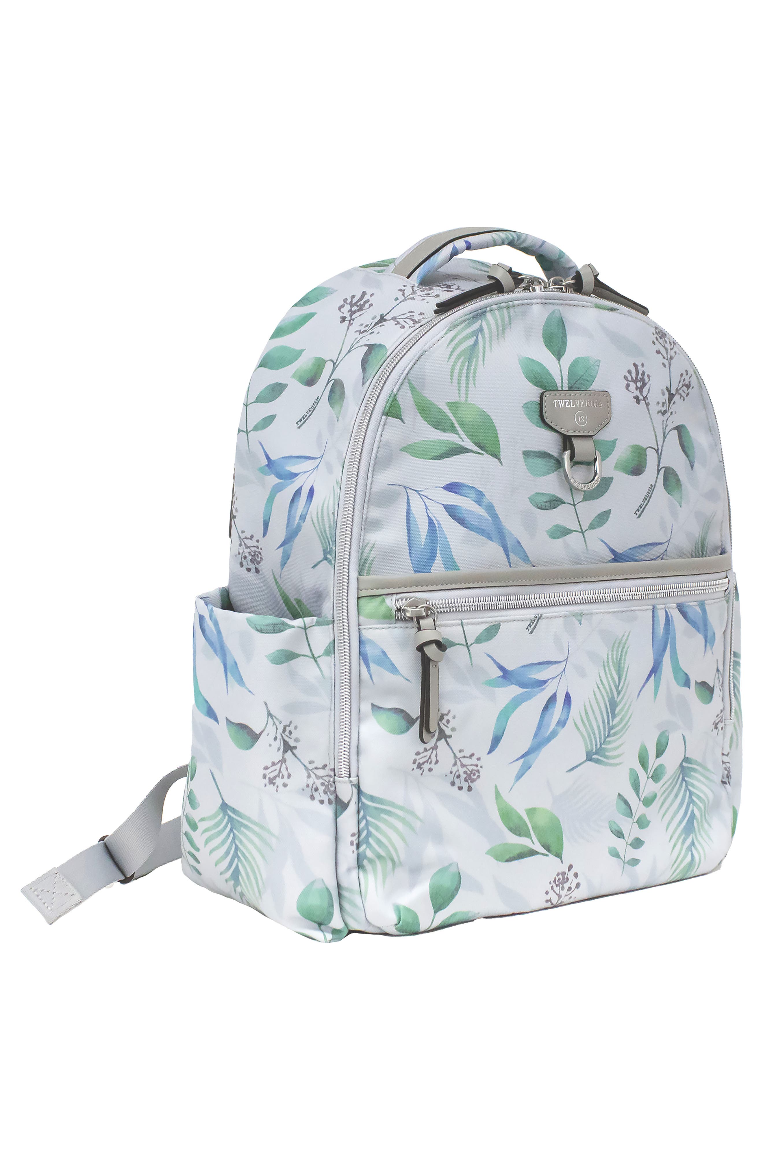 TWELVElittle Midi Go 3.0 Leaf Print Water Resistant Diaper Backpack, Alternate, color, 