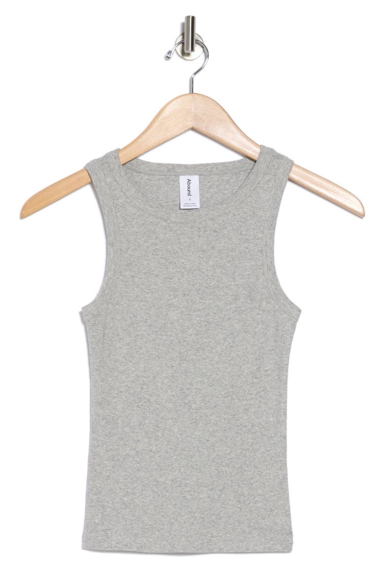 Rib Tank, Alternate, color, GREY HEATHER