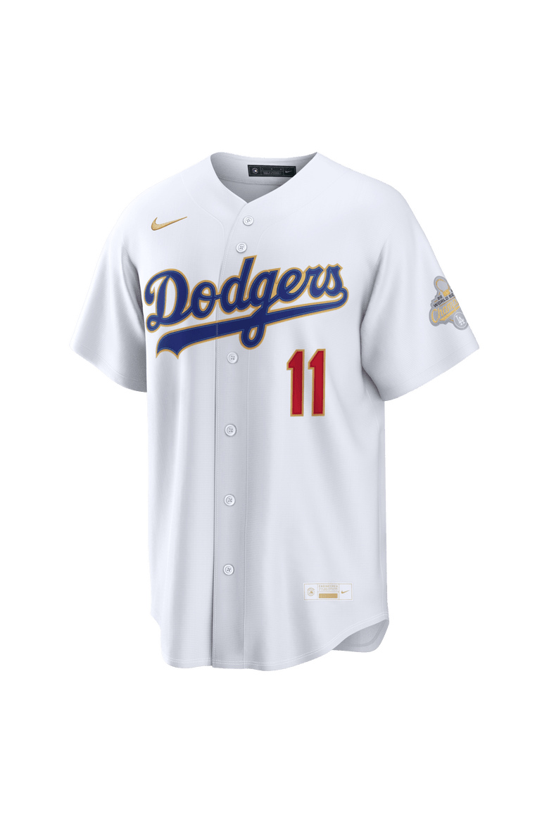 Men's Nike Roki Sasaki White Los Angeles Dodgers 2026 Gold Collection Stadium Jersey, Alternate, color, White
