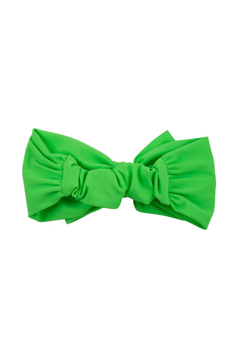 Girls UPF50+ Swim Bow Headband, Alternate, color, Neon Lime