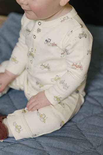 Henley Patch Pocket Organic Cotton Romper