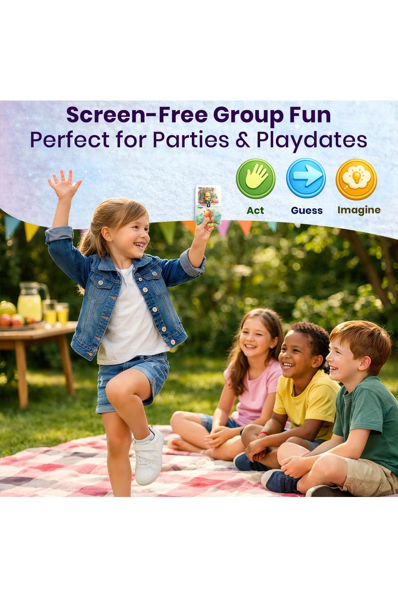 Kids Card Game Set with Multiple Activities, Alternate, color, Pantomime