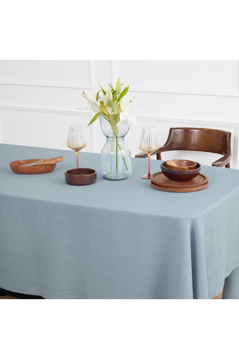 Linen Tablecloth - Sonoma, Alternate, color, Dusty Blue