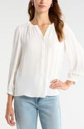 Nordstrom V-Neck Button-Up Top