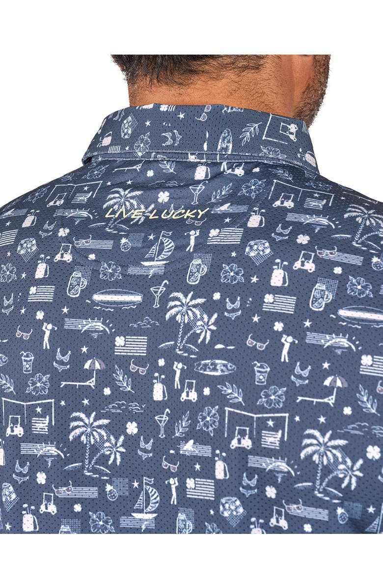 Black Clover Vacation Nation Polo, Alternate, color, Black Sand