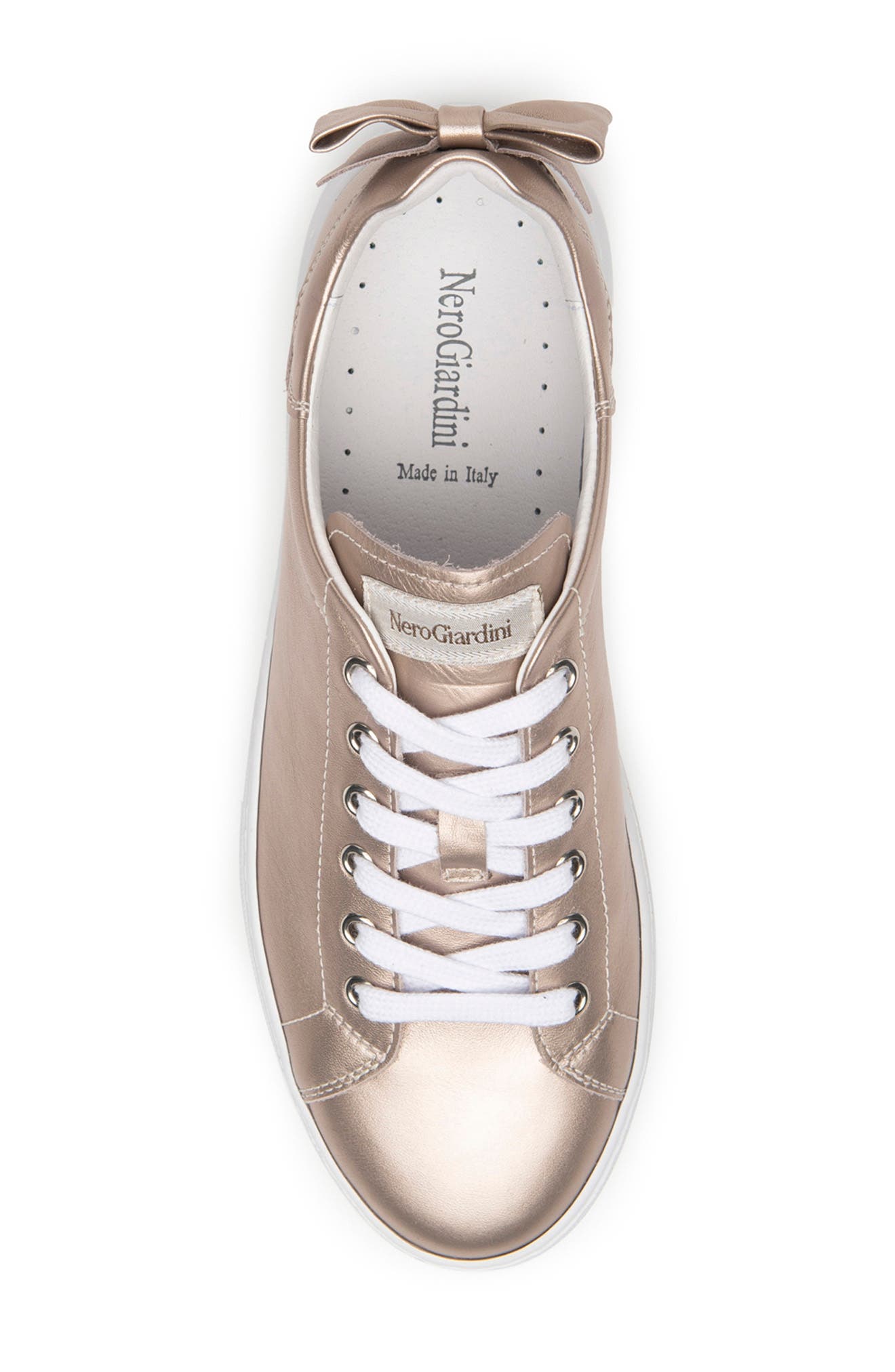 NeroGiardini Bow Platform Skate Sneaker, Alternate, color, 