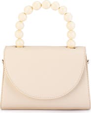 Olga Berg Wendy Acrylic Bead Top Handle Bag