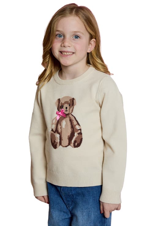 Kids' Teddy Bear Intarsia Sweater