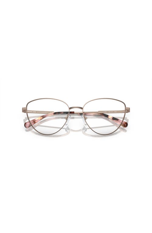 Michael Kors 55mm Cat Eye Optical Glasses In Gold