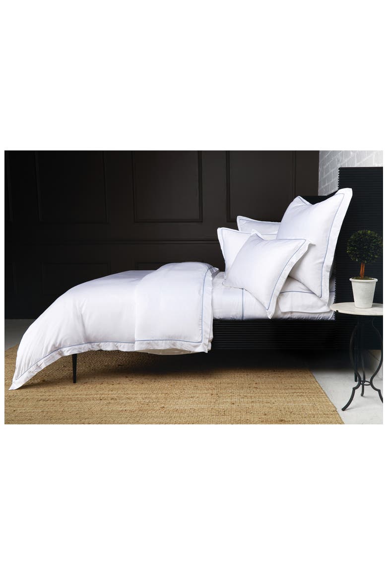 Sheena Sateen Duvet Cover & Shams Set, Alternate, color, FRENCH BLUE