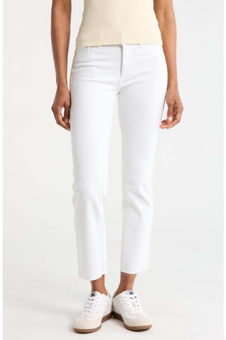 Mara Ankle Straight Leg Jeans, Main, color, WHITE STRIPE