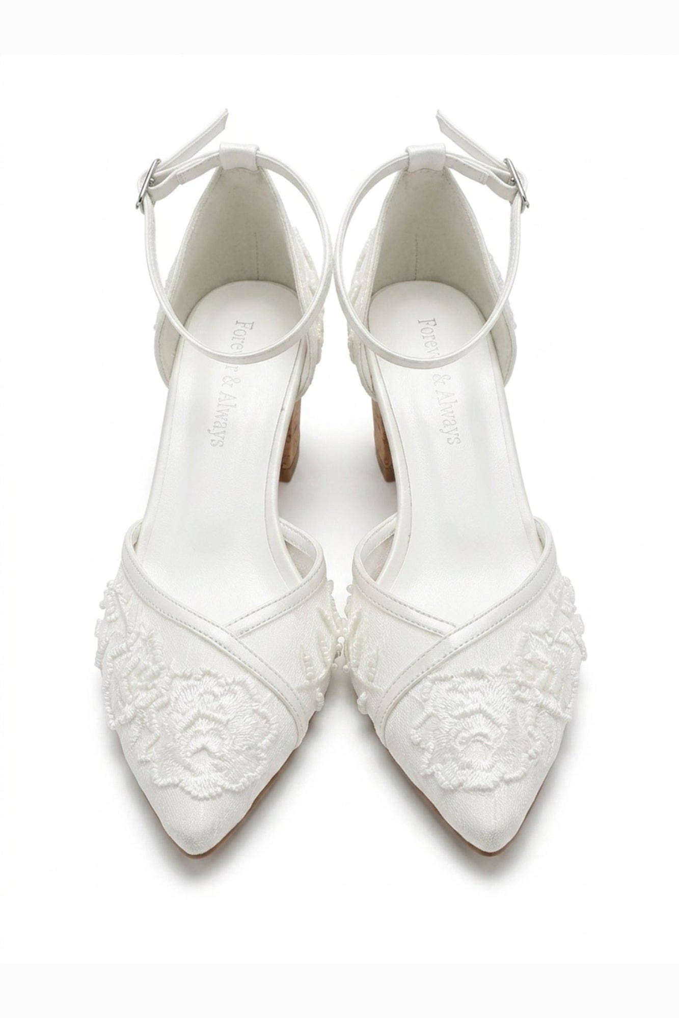 Viona Lace Bridal Pump, Alternate, color, Ivory