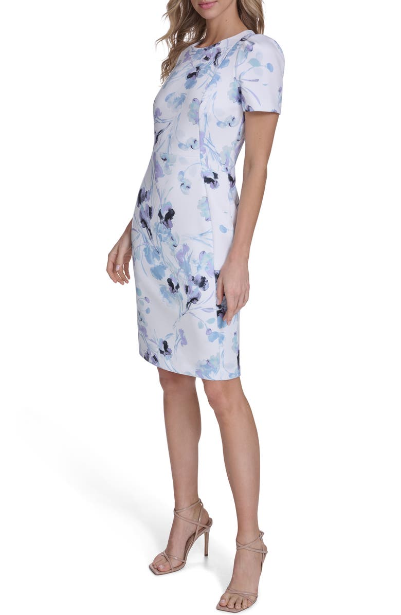 Calvin Klein Short Sleeve Sheath Dress, Alternate, color, 