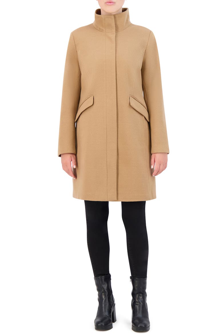 Soft Twill Coat, Main, color, BEIGE