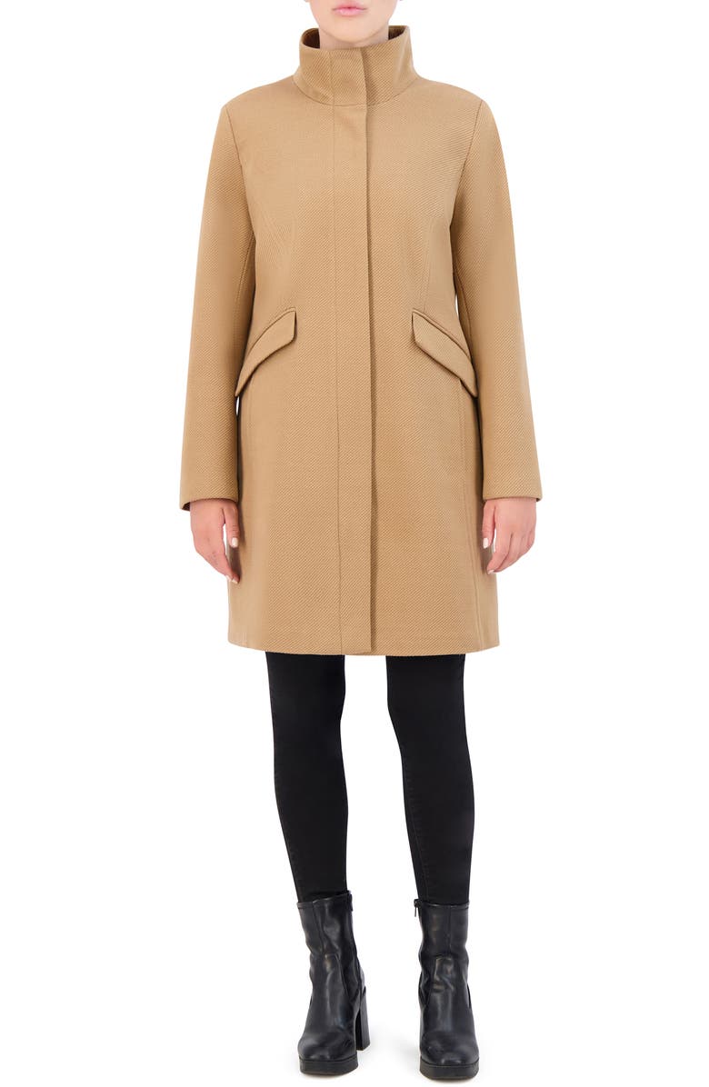 Cole Haan Soft Twill Coat, Main, color, Beige