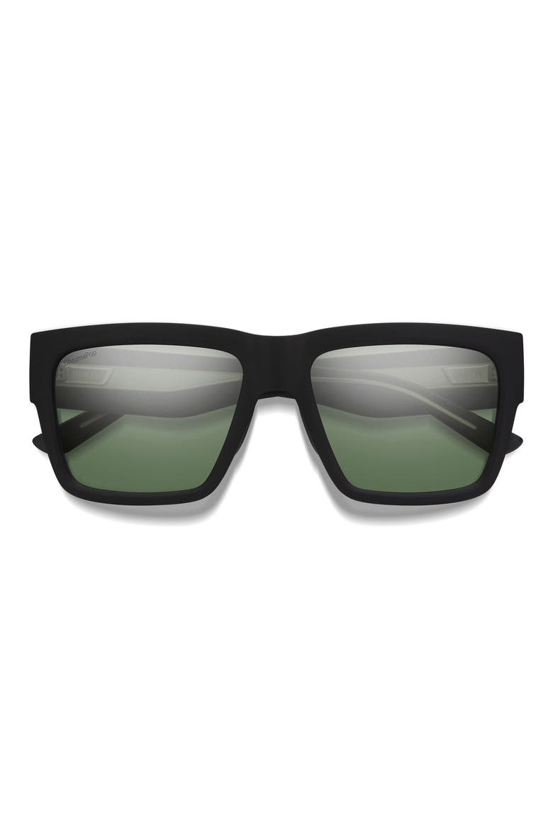 Lineup 58mm ChromaPop™ Sunglasses, Main, color, MATTE BLACK / GRAY GREEN