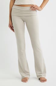 SKIMS Stretch Cotton Jersey Foldover Pants