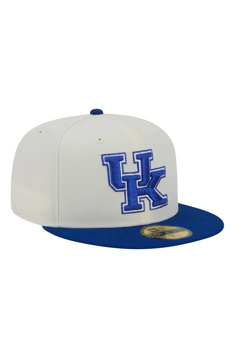 New Era Men's New Era Cream Kentucky Wildcats Chrome 59FIFTY Fitted Hat, Alternate, color, Cream