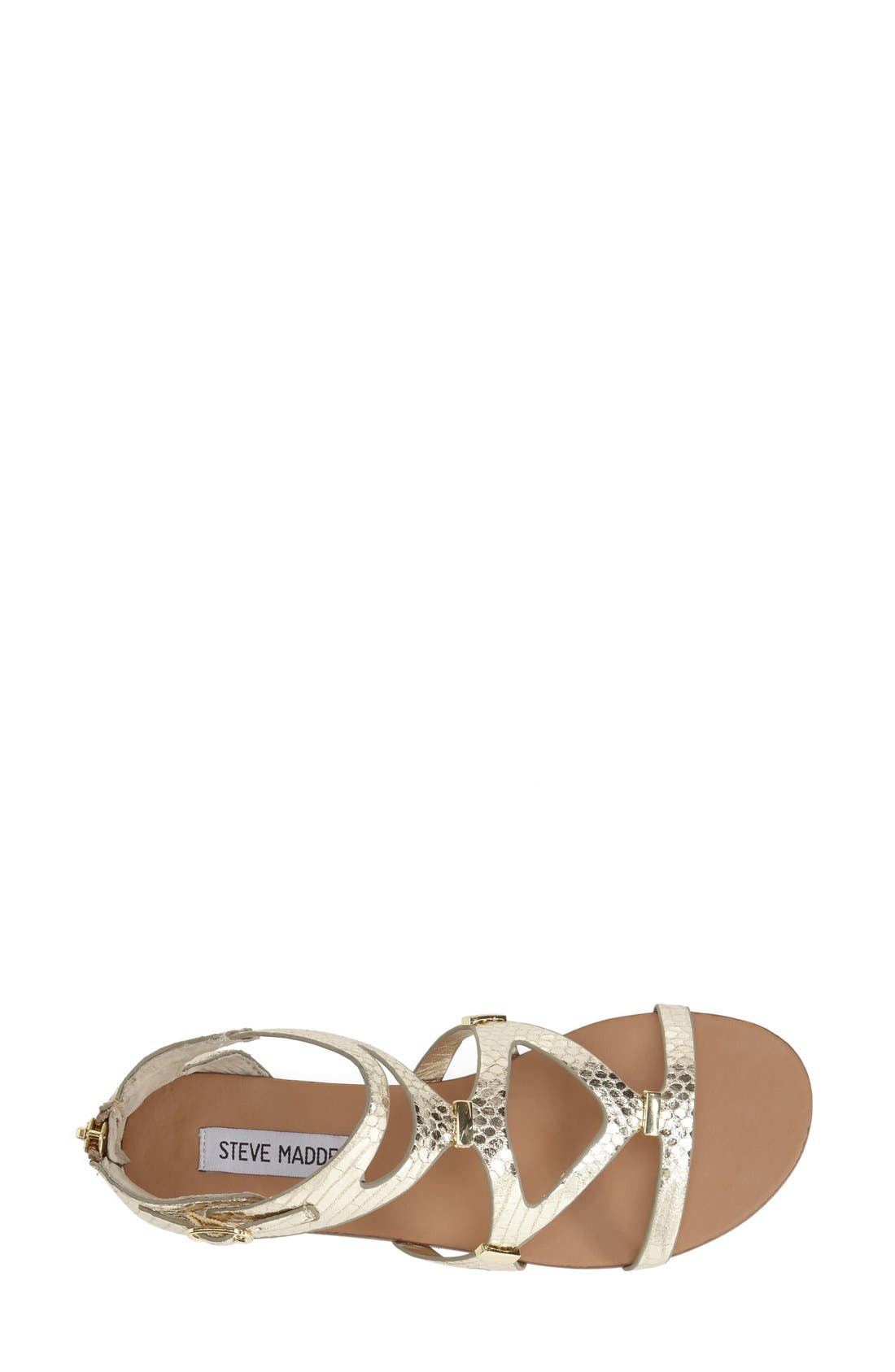 'Comly' Gladiator Sandal, Alternate, color, GOLD SNAKE