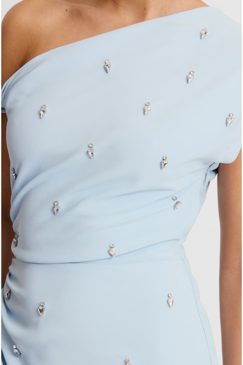 Asymmetric Beaded Maxi Dress, Alternate, color, Pale Blue
