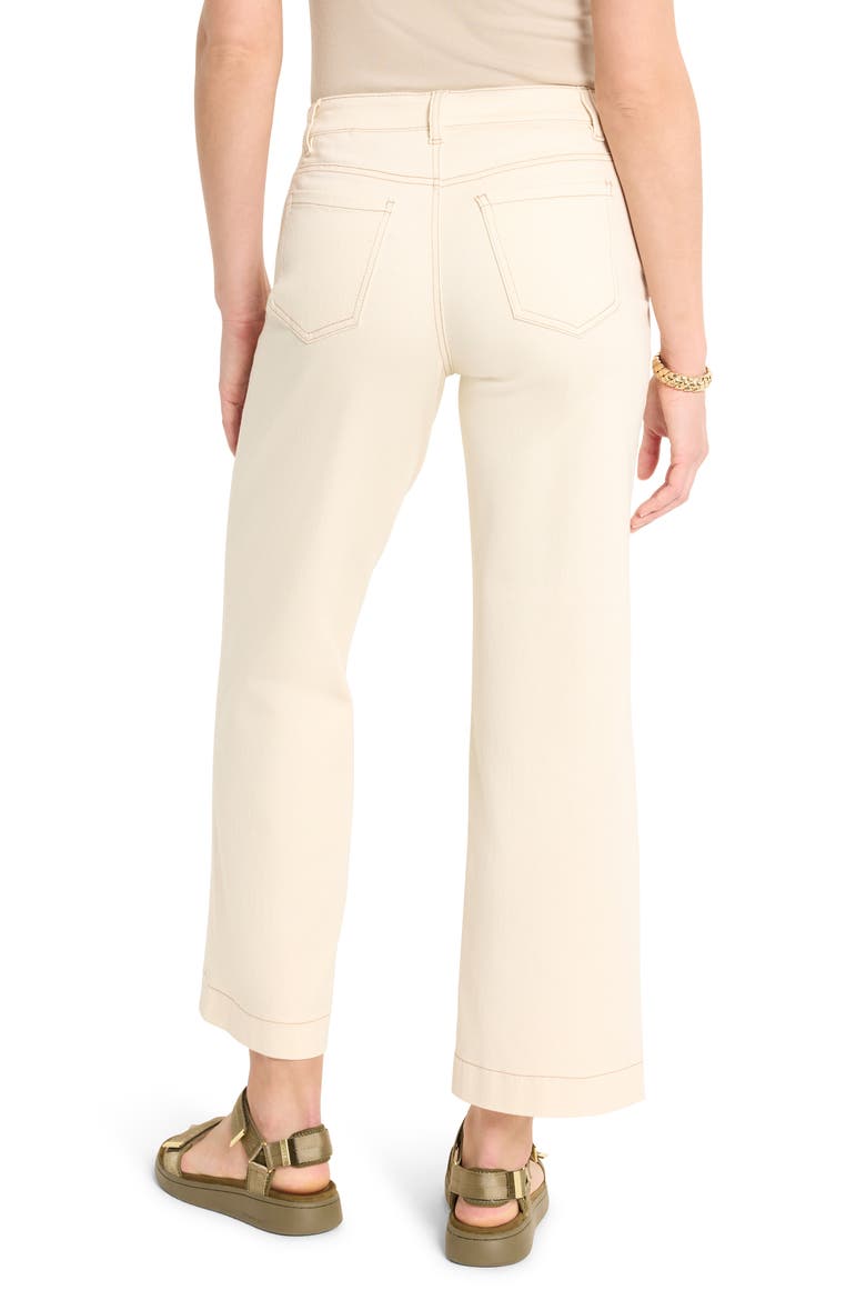 Exposed-Button Fly Ankle Wide Leg Jeans, Alternate, color, CANVAS