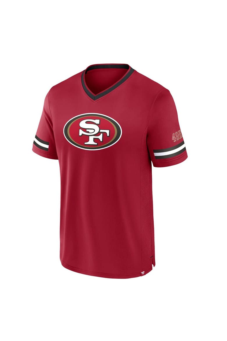 Men's Fanatics Scarlet San Francisco 49ers Stripe Stacking T-Shirt, Alternate, color, Scarlet