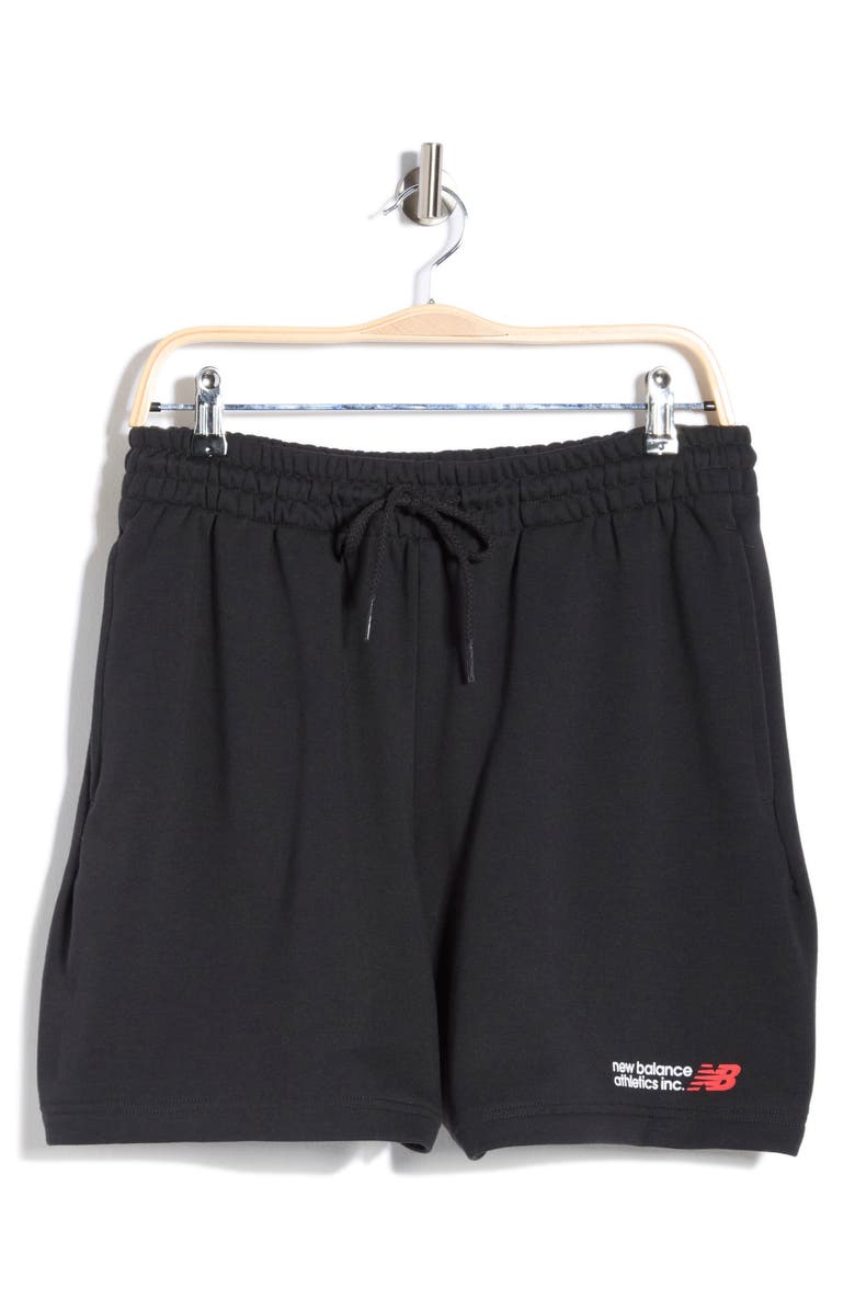New Balance Logo Shorts, Main, color, Black