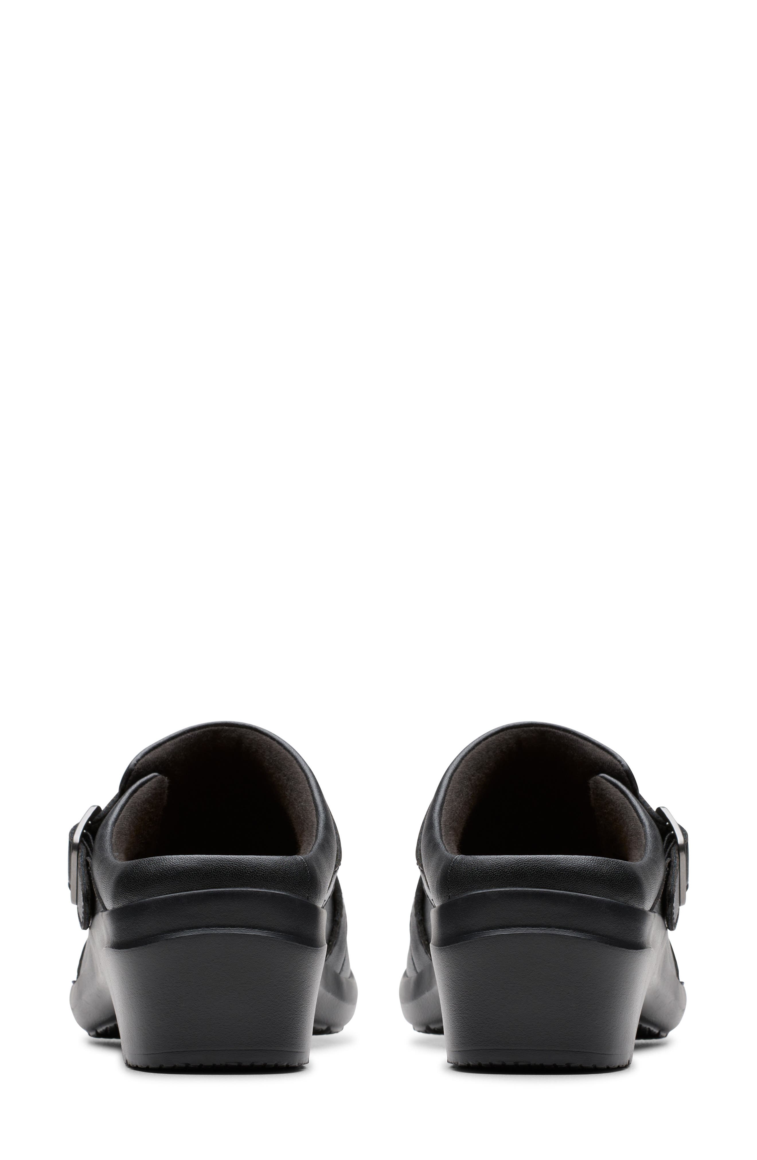 Clarks<sup>®</sup> Angie Bradley Clog - Wide Width Available, Alternate, color, Black Leather