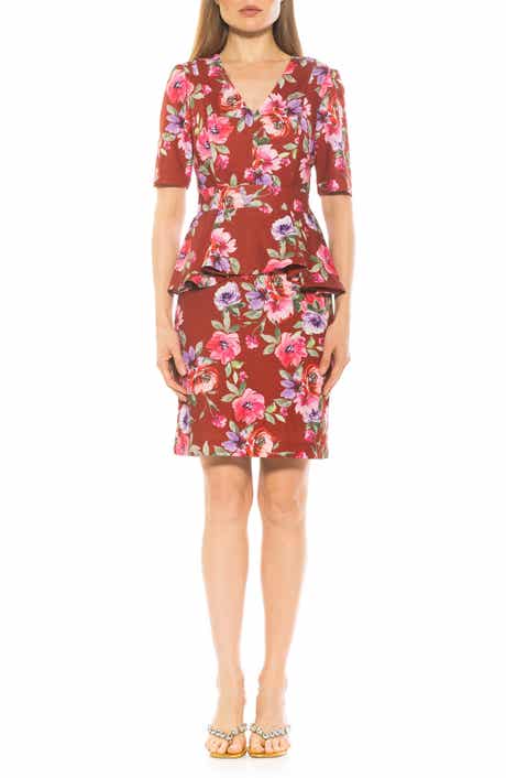 Alexia Admor Atlas V-Neck Sheath Midi Dress