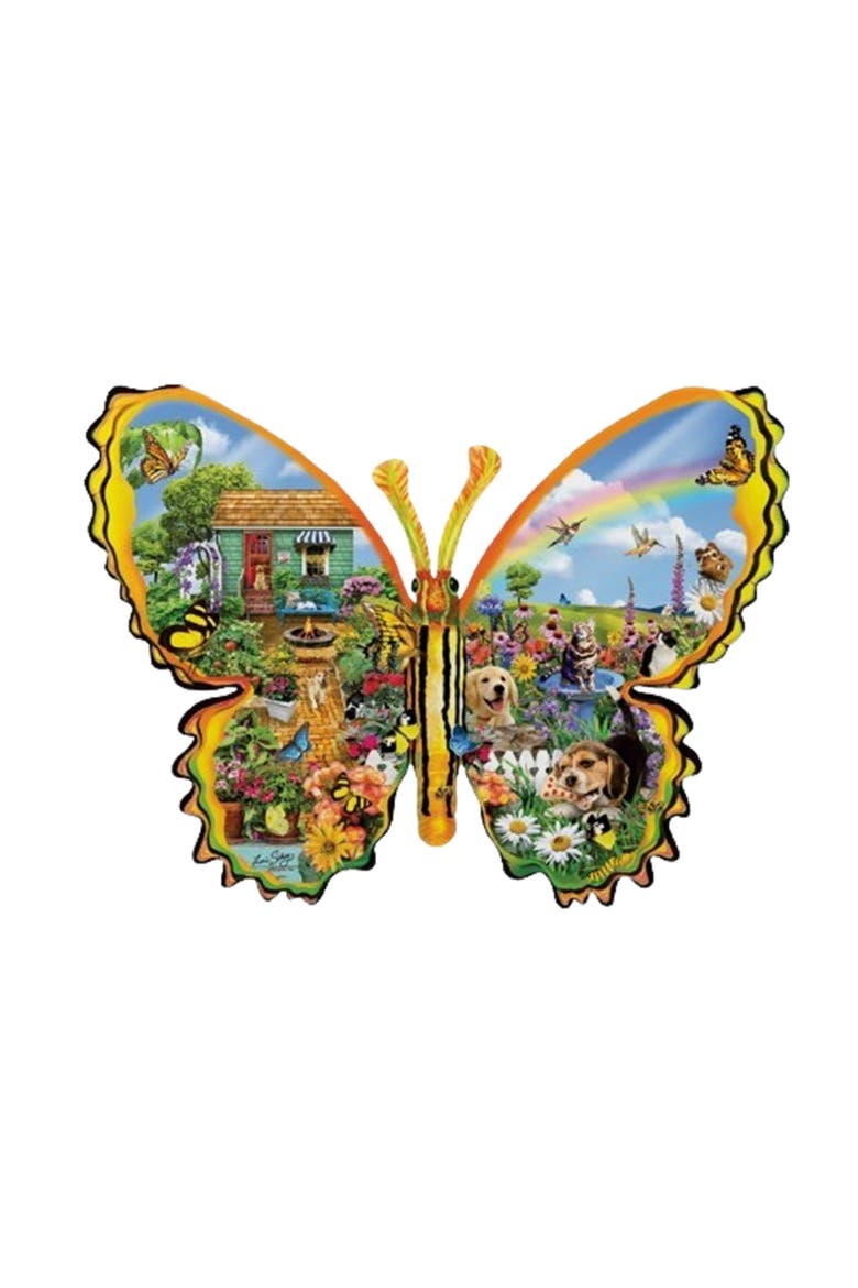 Butterfly Pals 1000 piece Jigsaw Puzzle for Adults Special Shape, Alternate, color, Multicolor