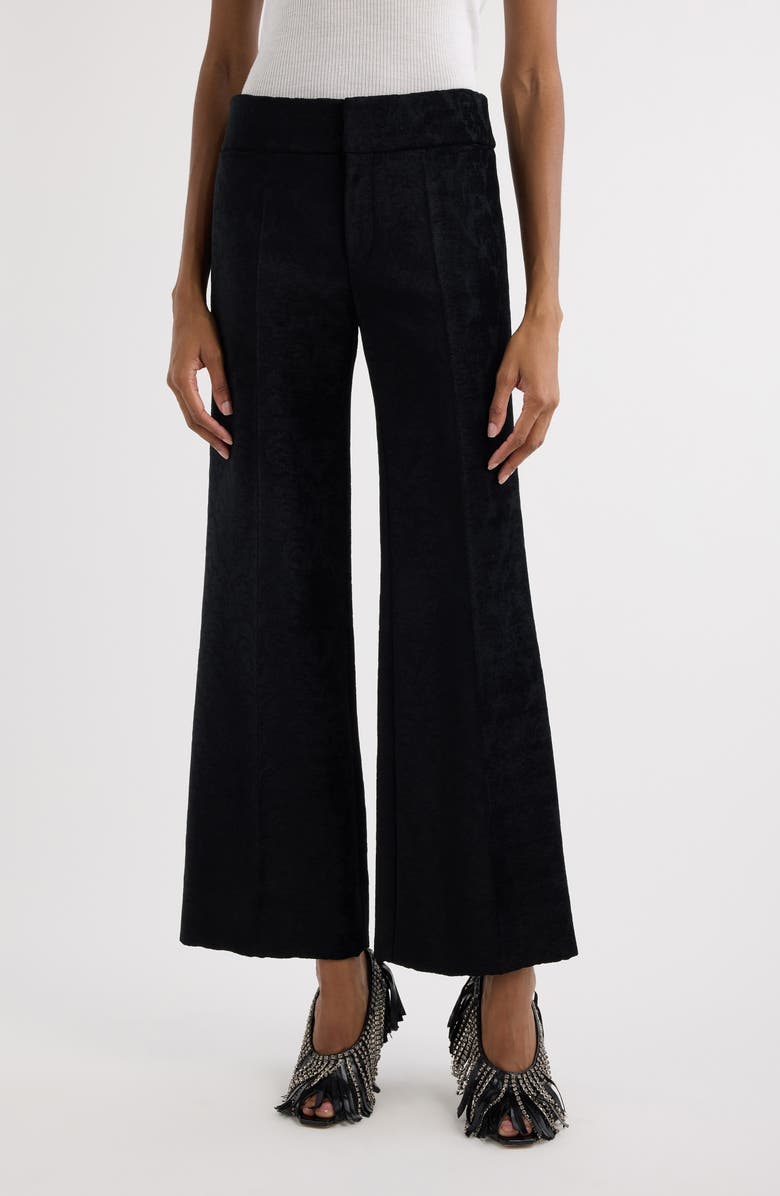 Chloé Jacquard Wide Leg Ankle Pants, Main, color, 