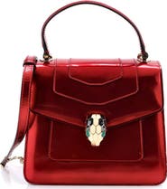 Pre-Owned Bvlgari Serpenti Top Handle Bag Patent Small