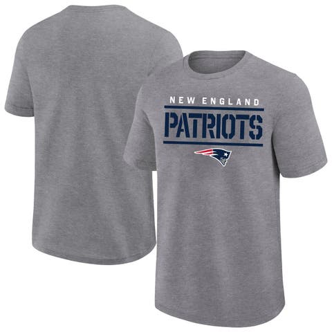 Men's Fanatics Heather Gray New England Patriots Big & Tall Top Notch T-Shirt