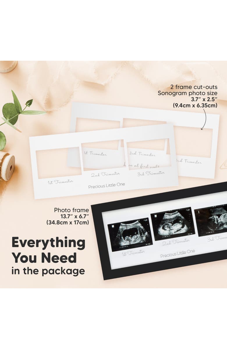 KeaBabies Trio Baby Sonogram Frame, Alternate, color, Onyx Black