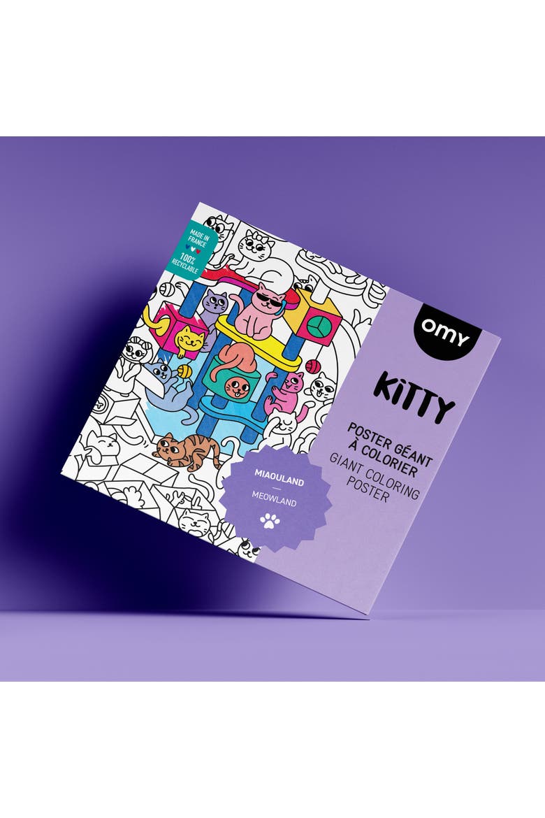 Giant coloring poster Kitty, Main, color, Purple