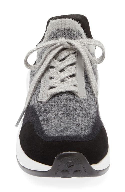 Karl Lagerfeld Paris Carsyn Knit Sneaker In Grey/black