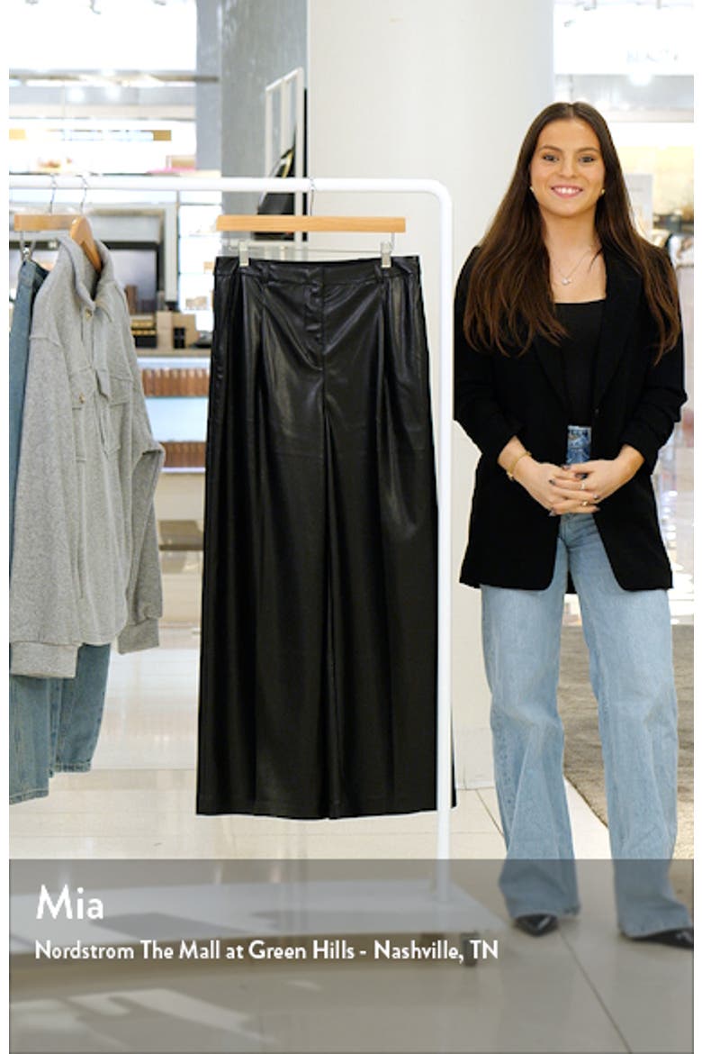 Faux Leather Wide Leg Pants video